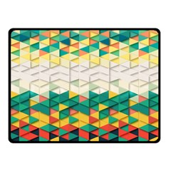 Background Triangle Double Sided Fleece Blanket (small) 