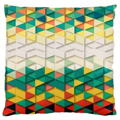 Background Triangle Large Flano Cushion Case (two Sides)