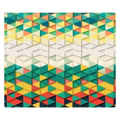 Background Triangle Double Sided Flano Blanket (small) 