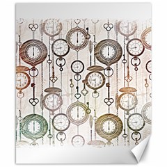 Background Watches Key Time Retro Canvas 8  X 10 