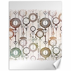 Background Watches Key Time Retro Canvas 12  X 16 