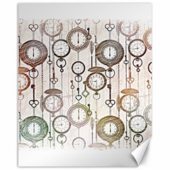 Background Watches Key Time Retro Canvas 16  X 20 