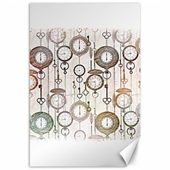 Background Watches Key Time Retro Canvas 20  X 30  by HermanTelo