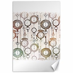 Background Watches Key Time Retro Canvas 24  X 36 