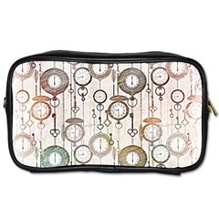 Background Watches Key Time Retro Toiletries Bag (one Side)