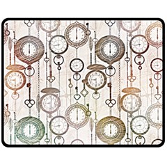 Background Watches Key Time Retro Fleece Blanket (medium) 