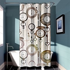 Background Watches Key Time Retro Shower Curtain 36  X 72  (stall) 