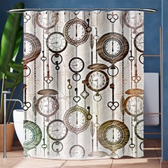 Background Watches Key Time Retro Shower Curtain 60  X 72  (medium) 