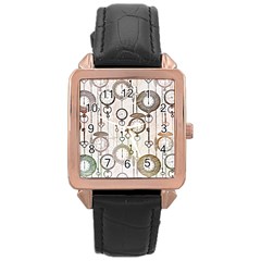 Background Watches Key Time Retro Rose Gold Leather Watch  by HermanTelo