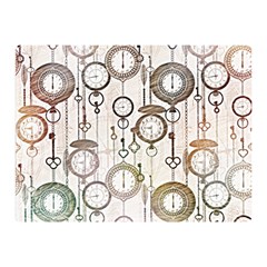 Background Watches Key Time Retro Double Sided Flano Blanket (mini)  by HermanTelo