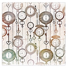 Background Watches Key Time Retro Large Satin Scarf (square)