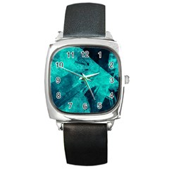 Background Texture Square Metal Watch