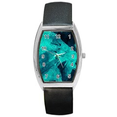 Background Texture Barrel Style Metal Watch