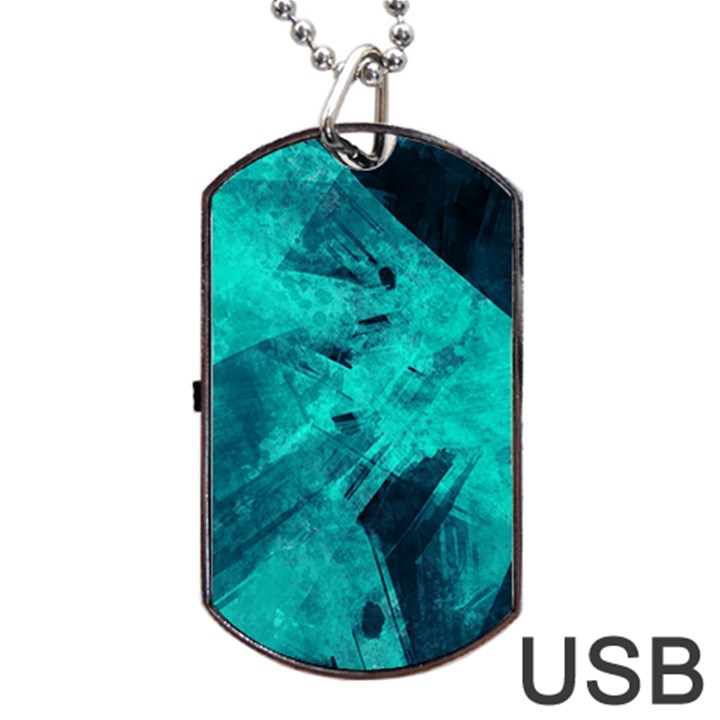 Background Texture Dog Tag USB Flash (One Side)