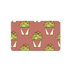 Cactus Pattern Background Texture Magnet (name Card) by HermanTelo