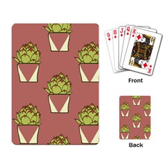 Cactus Pattern Background Texture Playing Cards Single Design