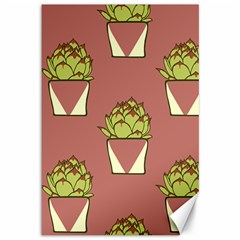 Cactus Pattern Background Texture Canvas 12  X 18 