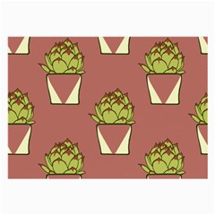 Cactus Pattern Background Texture Large Glasses Cloth