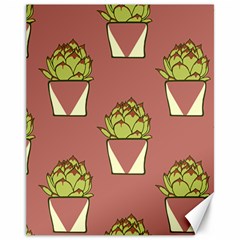 Cactus Pattern Background Texture Canvas 11  X 14 