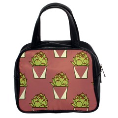 Cactus Pattern Background Texture Classic Handbag (two Sides)