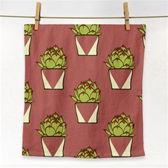 Cactus Pattern Background Texture Face Towel by HermanTelo