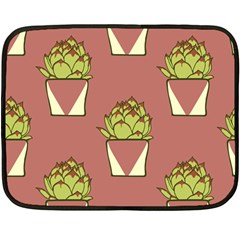 Cactus Pattern Background Texture Fleece Blanket (mini) by HermanTelo