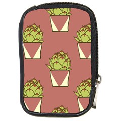 Cactus Pattern Background Texture Compact Camera Leather Case