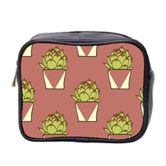 Cactus Pattern Background Texture Mini Toiletries Bag (two Sides)