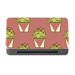 Cactus Pattern Background Texture Memory Card Reader With Cf