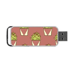 Cactus Pattern Background Texture Portable Usb Flash (one Side) by HermanTelo