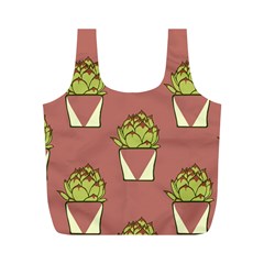 Cactus Pattern Background Texture Full Print Recycle Bag (m) by HermanTelo