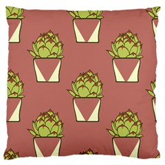 Cactus Pattern Background Texture Large Flano Cushion Case (two Sides) by HermanTelo