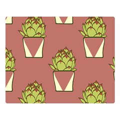 Cactus Pattern Background Texture Double Sided Flano Blanket (large) 