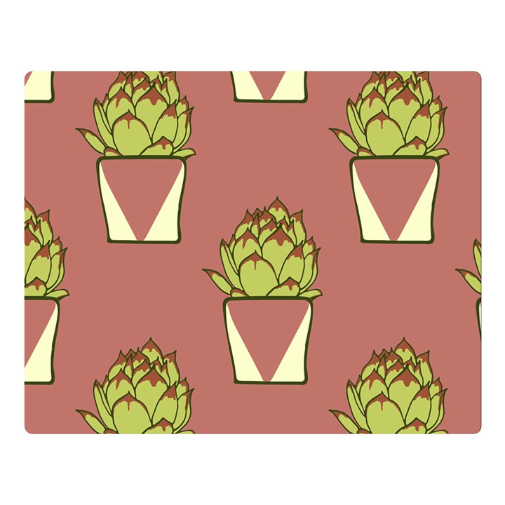 Cactus Pattern Background Texture Double Sided Flano Blanket (Large) 