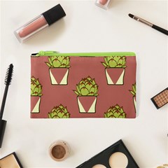 Cactus Pattern Background Texture Cosmetic Bag (xs)