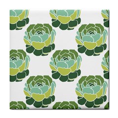 Cactus Pattern Tile Coasters