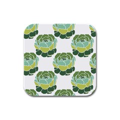 Cactus Pattern Rubber Square Coaster (4 pack) 