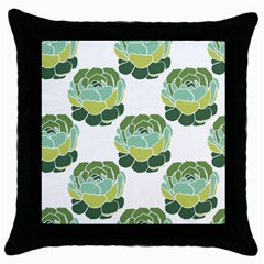 Cactus Pattern Throw Pillow Case (Black)