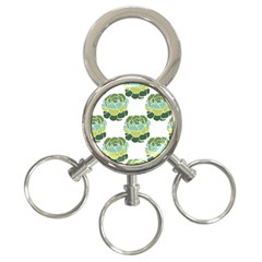 Cactus Pattern 3-Ring Key Chain