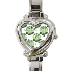 Cactus Pattern Heart Italian Charm Watch