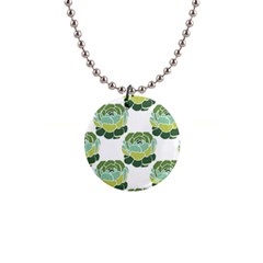 Cactus Pattern 1  Button Necklace by HermanTelo