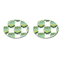 Cactus Pattern Cufflinks (Oval)