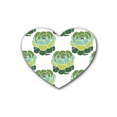 Cactus Pattern Rubber Coaster (Heart) 