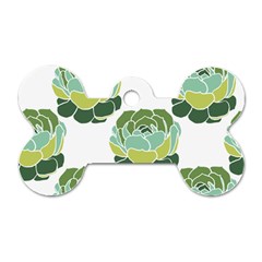 Cactus Pattern Dog Tag Bone (One Side)