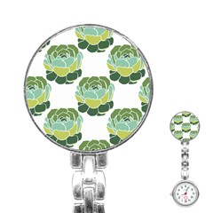 Cactus Pattern Stainless Steel Nurses Watch