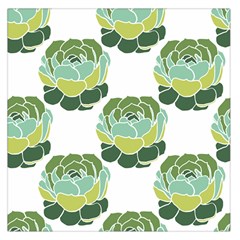 Cactus Pattern Large Satin Scarf (Square)