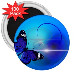 Butterfly Animal Insect 3  Magnets (100 Pack) by HermanTelo