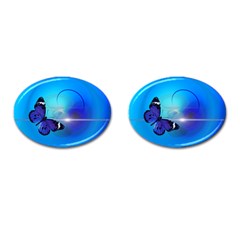 Butterfly Animal Insect Cufflinks (oval)