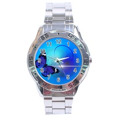 Butterfly Animal Insect Stainless Steel Analogue Watch