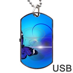 Butterfly Animal Insect Dog Tag Usb Flash (one Side) by HermanTelo